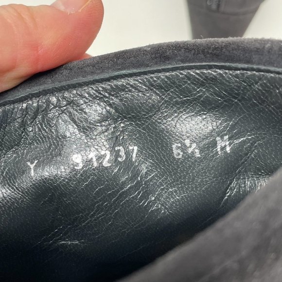 Stuart Weitzman Womens Black & Gray Suede Leather Zip Heel Booties Size 6.5 - Picture 8 of 13